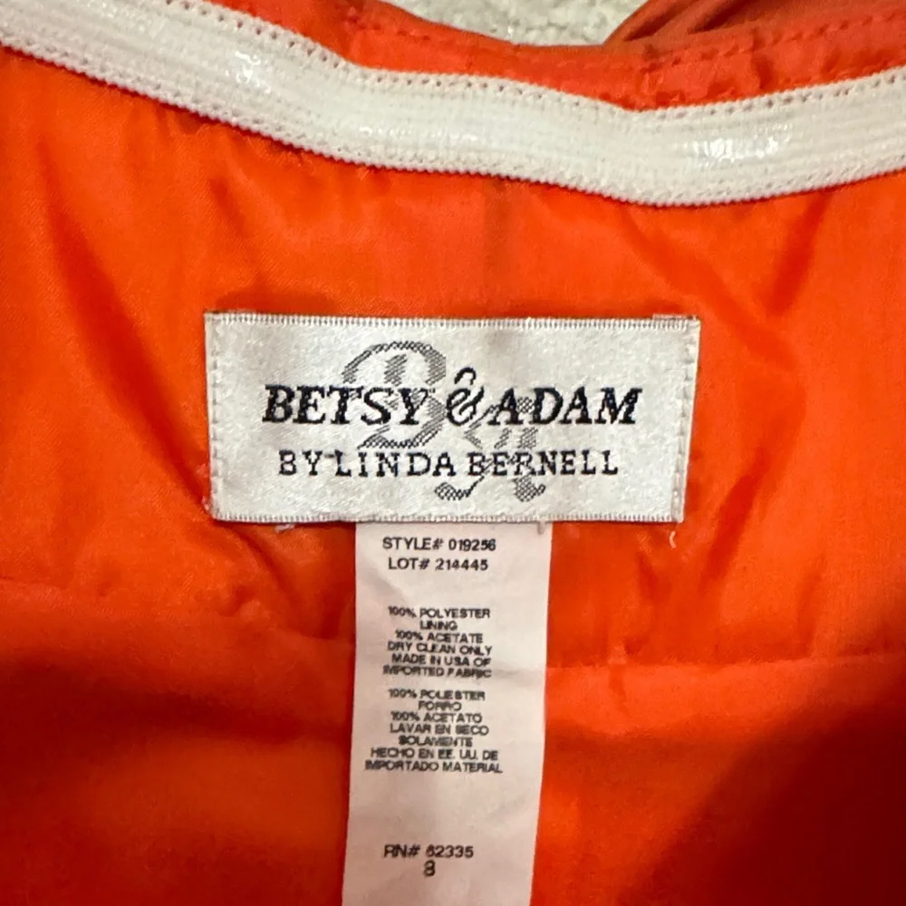 Vintage Betsy & Adam Strapless orange mini bubble Dress YTK / Halloween size 8